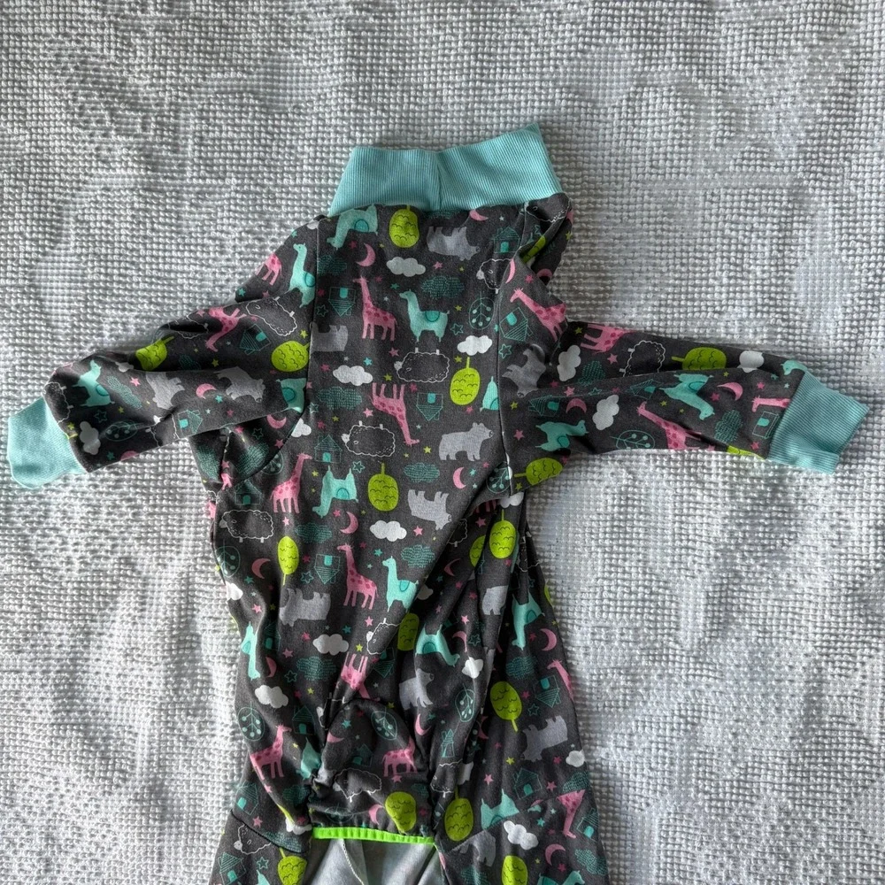 Dog Pajamas Lot of 2 Post Surgical Garment Thing 100lb Dog Happy Fun Cute